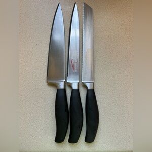 Zwilling J.A. Henckels Twinstar Plus Knife Set 3pc Chef Bread Slicer Germany